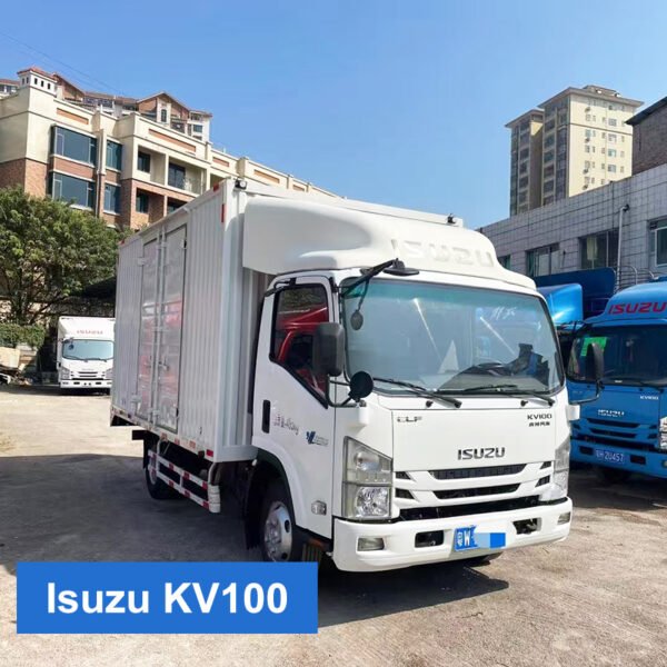Second-hand box truck Isuzu KV100