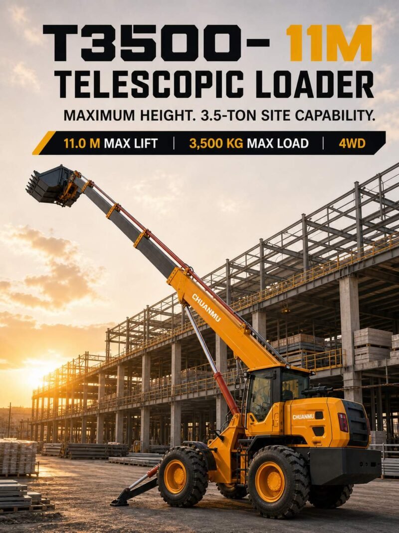 01-主图 Brand new 11-meter telescopic boom forkliftT3500-11M