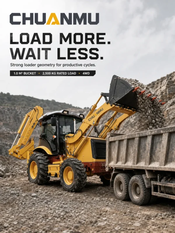 388 Chuanmu brand new backhoe loader