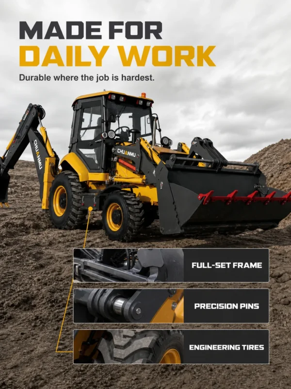 04-chuanmu-3cx-backhoe-loader-durable-structure 3CX Chuanmu brand new backhoe loade