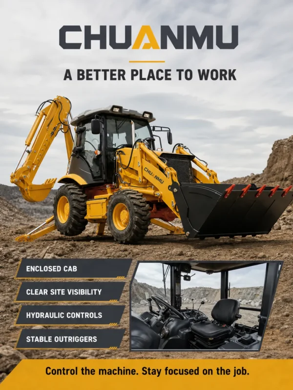 388 Chuanmu brand new backhoe loader
