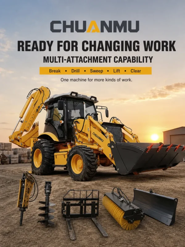 388 Chuanmu brand new backhoe loader